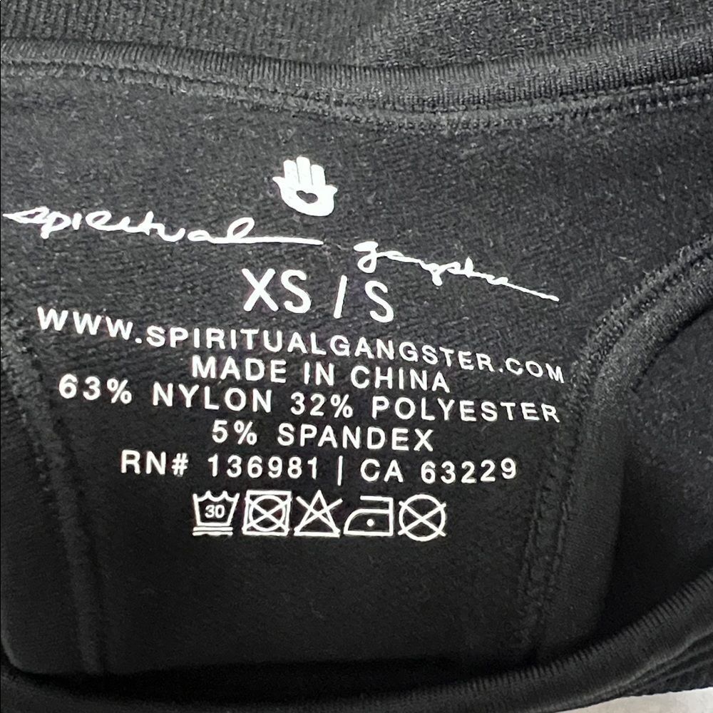 Spiritual Gangster Black icon Jacquard crop top size s/xs NWT - Picture 5 of 8